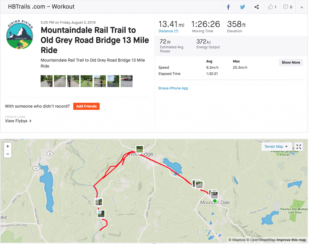 Mountaindale Rail Trail to Old Grey Road Bridge 13 Mile MTB Ride