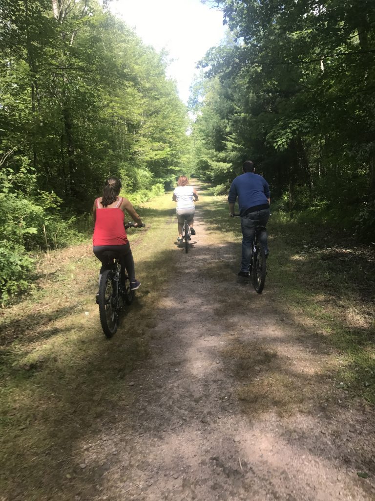 Bike Riding at Mountain Dale NY Rails to Trails with Family