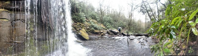 Couple Panoramic Photos from our Mullet Falls Trail Cleanup & Waterfall Hike