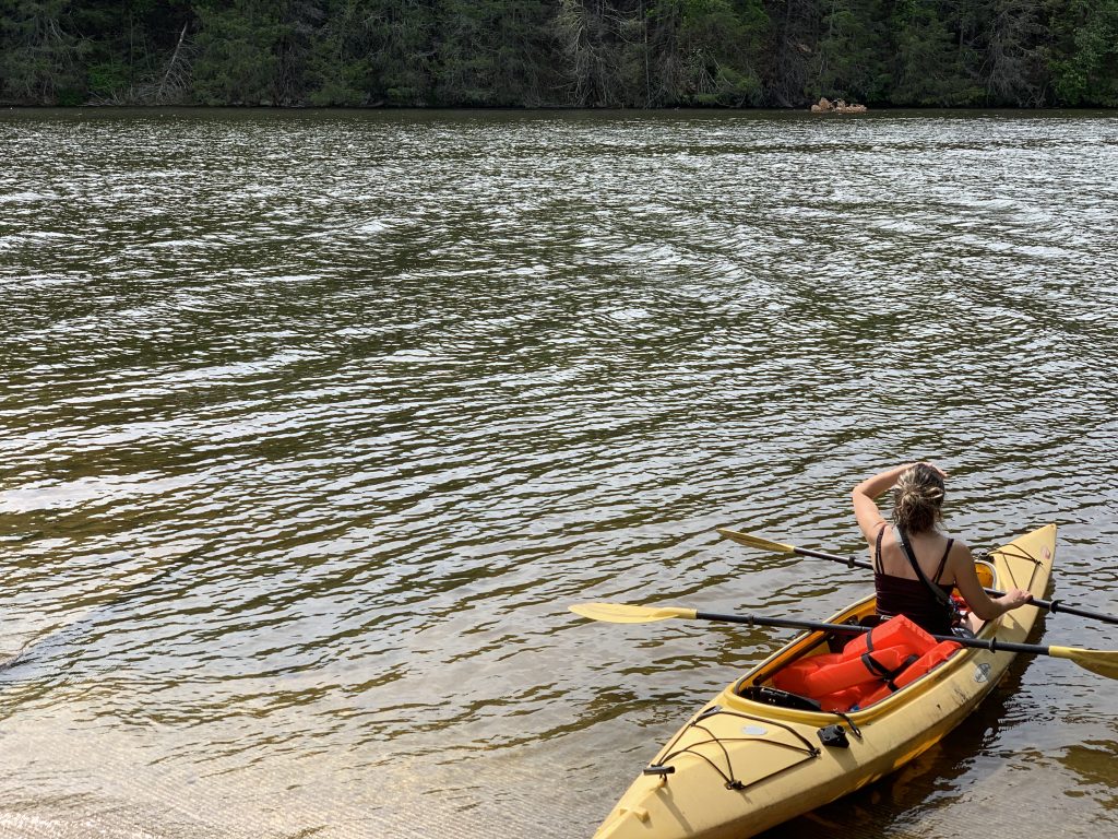 testing wilderness systems kayak at rio reservoir 13