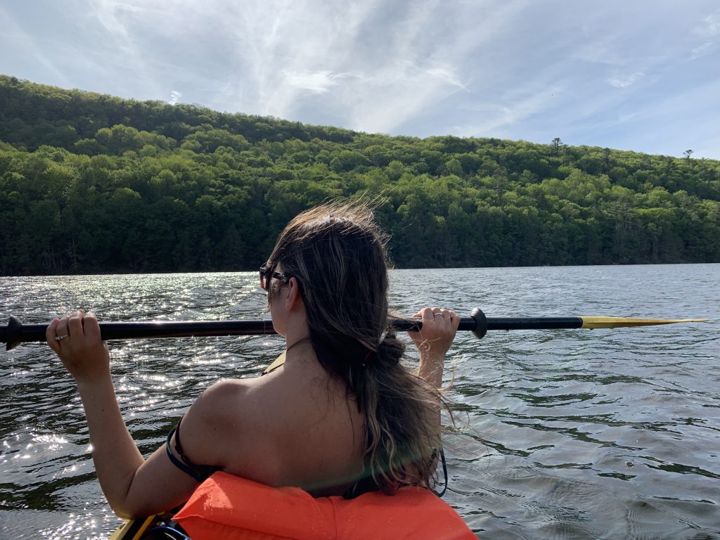 testing wilderness systems kayak at rio reservoir 7