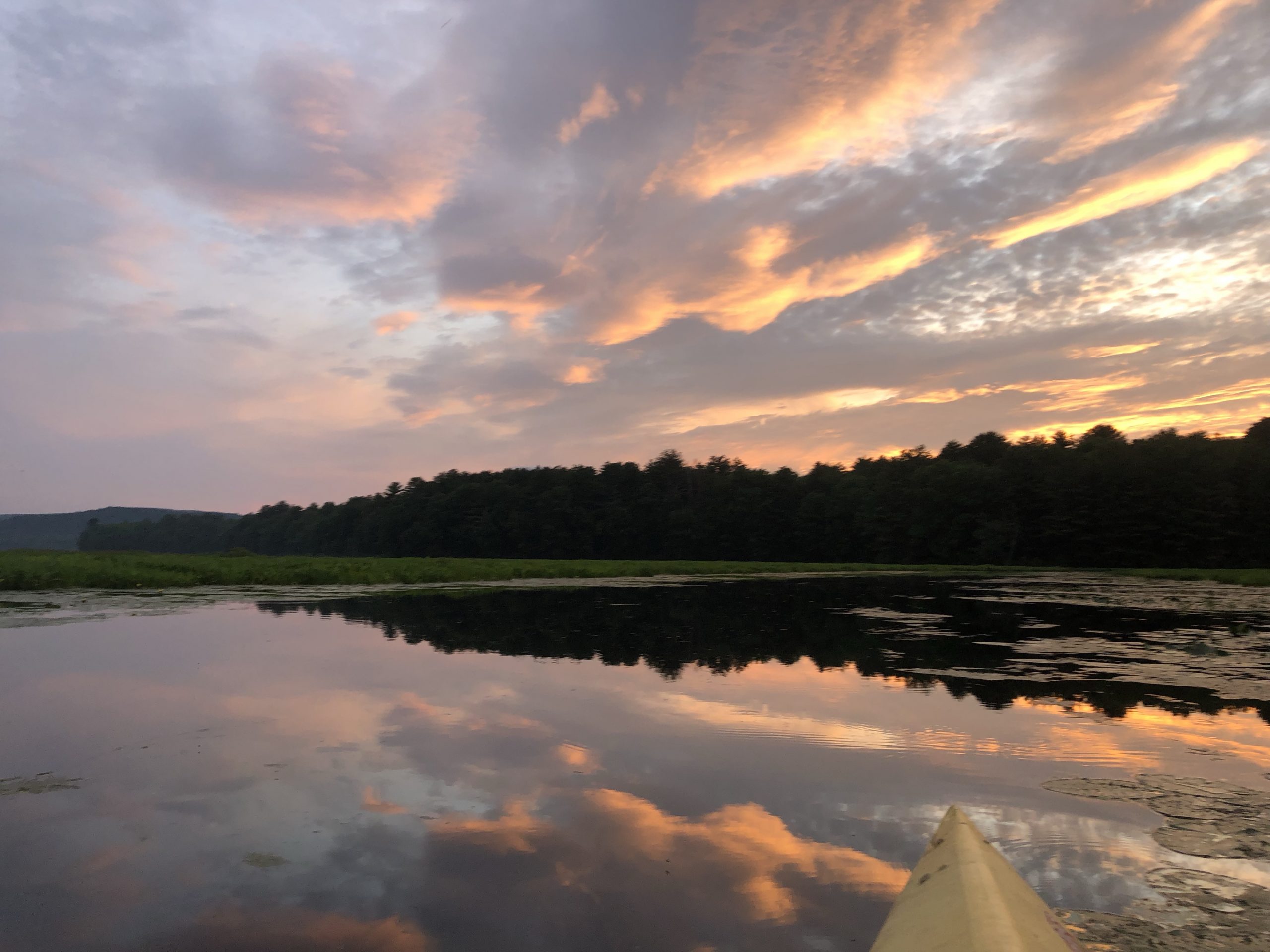 kayaking at night to catch the sunset