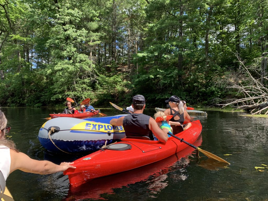 kayaking with family during the weekend 2