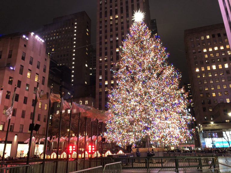 Visiting the Christmas Tree at Rockefeller Center