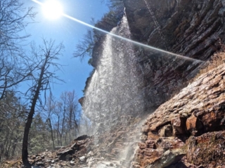 Lake Minnewaska Rainbow Falls