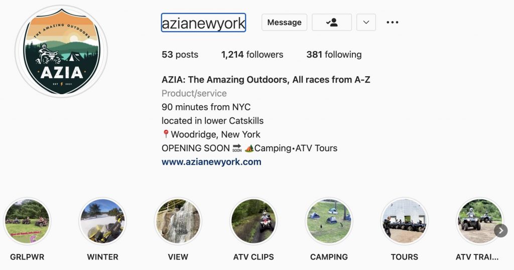 AZIA New York ATV Rides Fishing Kayaking Camping Hiking