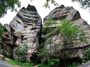 Picture Hiking Sams Point Ice Caves in June 2022