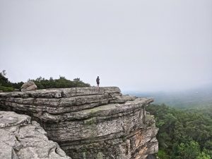 Picture Hiking Sams Point Ice Caves in June 2022