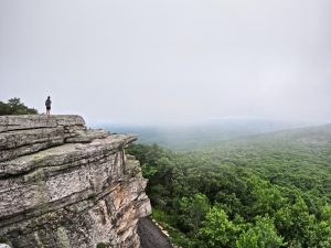 Picture Hiking Sams Point Ice Caves in June 2022