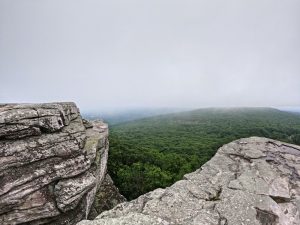 Picture Hiking Sams Point Ice Caves in June 2022