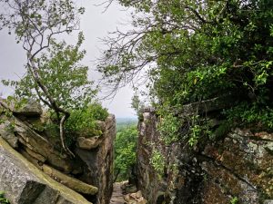 Picture Hiking Sams Point Ice Caves in June 2022
