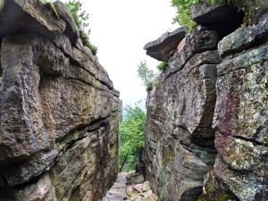 Picture Hiking Sams Point Ice Caves in June 2022
