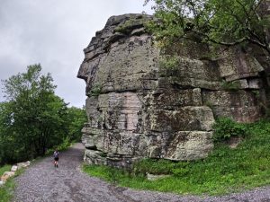Picture Hiking Sams Point Ice Caves in June 2022