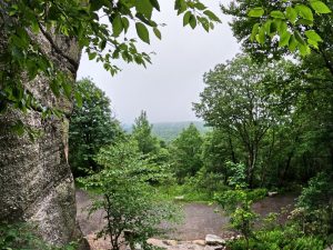Picture Hiking Sams Point Ice Caves in June 2022