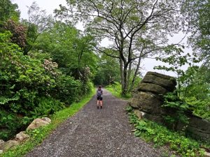 Picture Hiking Sams Point Ice Caves in June 2022