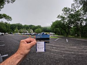 Picture Hiking Sams Point Ice Caves in June 2022