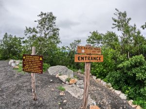 Picture Hiking Sams Point Ice Caves in June 2022