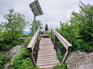 Picture Hiking Sams Point Ice Caves in June 2022