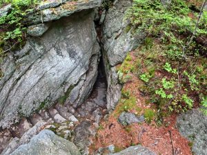 Picture Hiking Sams Point Ice Caves in June 2022