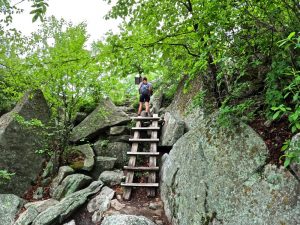 Picture Hiking Sams Point Ice Caves in June 2022
