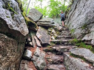 Picture Hiking Sams Point Ice Caves in June 2022