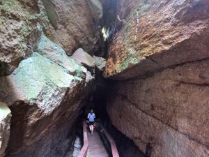 Picture Hiking Sams Point Ice Caves in June 2022