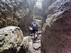 Picture Hiking Sams Point Ice Caves in June 2022
