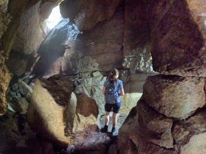 Picture Hiking Sams Point Ice Caves in June 2022