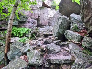 Picture Hiking Sams Point Ice Caves in June 2022