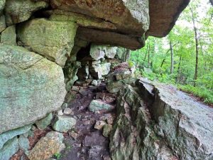 Picture Hiking Sams Point Ice Caves in June 2022