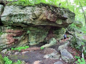 Picture Hiking Sams Point Ice Caves in June 2022