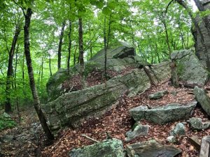 Picture Hiking Sams Point Ice Caves in June 2022