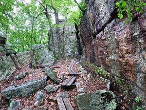 Picture Hiking Sams Point Ice Caves in June 2022