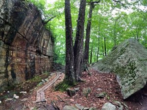 Picture Hiking Sams Point Ice Caves in June 2022