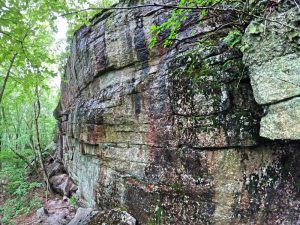 Picture Hiking Sams Point Ice Caves in June 2022