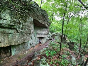 Picture Hiking Sams Point Ice Caves in June 2022