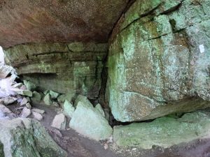 Picture Hiking Sams Point Ice Caves in June 2022