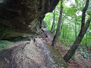Picture Hiking Sams Point Ice Caves in June 2022