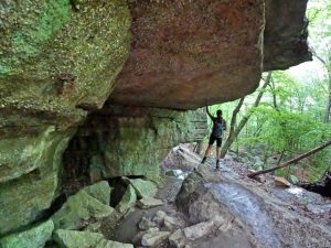 Picture Hiking Sams Point Ice Caves in June 2022