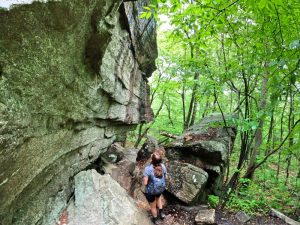 Picture Hiking Sams Point Ice Caves in June 2022
