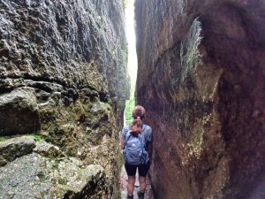 Picture Hiking Sams Point Ice Caves in June 2022