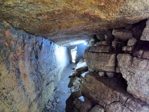Picture Hiking Sams Point Ice Caves in June 2022