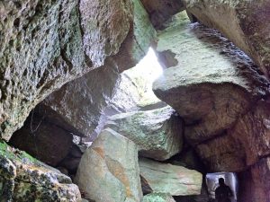 Picture Hiking Sams Point Ice Caves in June 2022