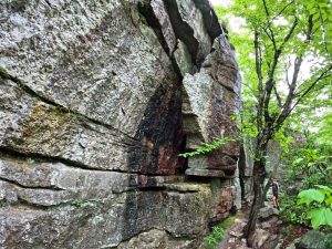 Picture Hiking Sams Point Ice Caves in June 2022