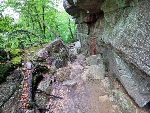 Picture Hiking Sams Point Ice Caves in June 2022