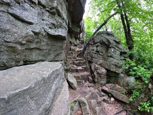 Picture Hiking Sams Point Ice Caves in June 2022