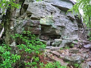 Picture Hiking Sams Point Ice Caves in June 2022
