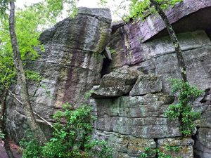 Picture Hiking Sams Point Ice Caves in June 2022
