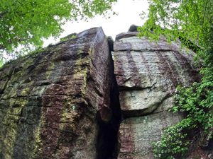 Picture Hiking Sams Point Ice Caves in June 2022