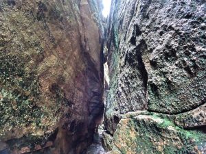 Picture Hiking Sams Point Ice Caves in June 2022